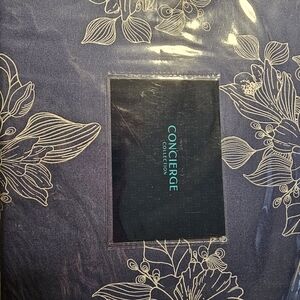 Navy Floral Bedding Sheet Set